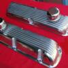 Old school Finned Aluminum Valve Covers for a 260-289-302 or 351W. $70.00